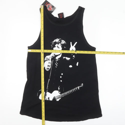 Death Kitty Women’s Black Music Tank Top S 100% Cotton Rock Style
