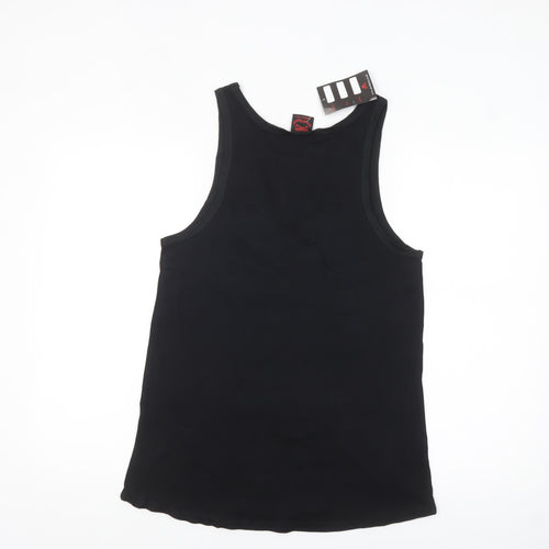 Death Kitty Women’s Black Music Tank Top S 100% Cotton Rock Style