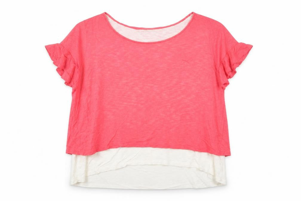 Marks and Spencer Womens Pink Colourblock Relaxed T-Shirt Size 18
