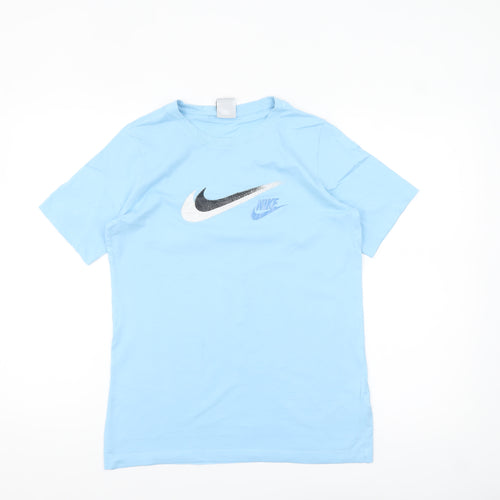 Nike Boys Blue XL Graphic Logo Short Sleeve Cotton T-Shirt