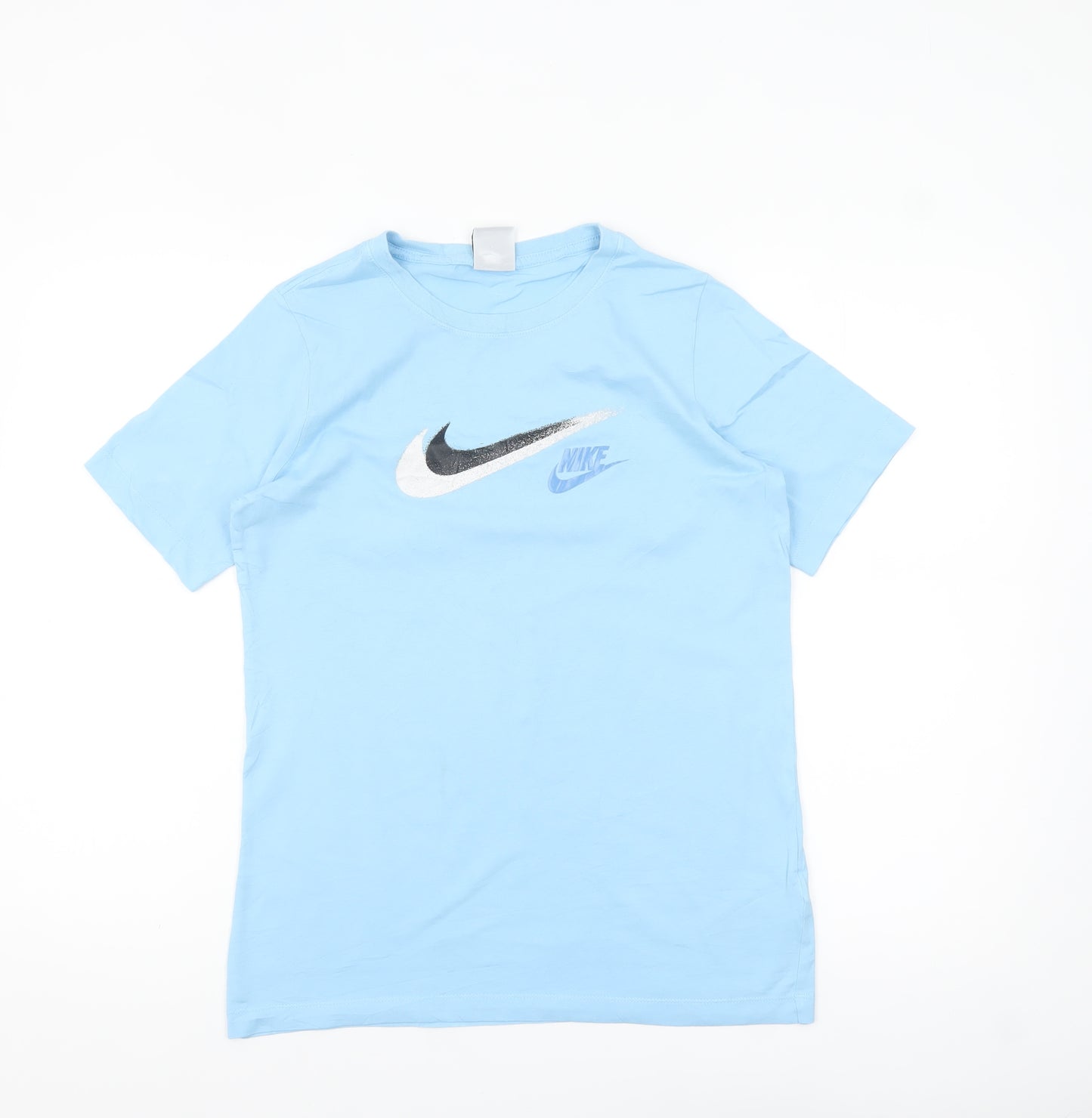 Nike Boys Blue XL Graphic Logo Short Sleeve Cotton T-Shirt