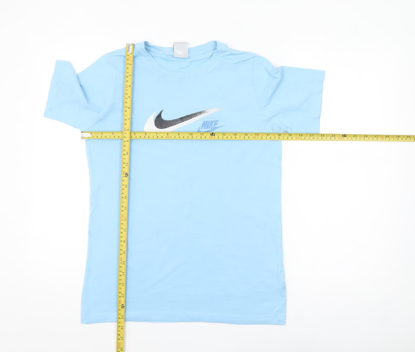 Nike Boys Blue XL Graphic Logo Short Sleeve Cotton T-Shirt