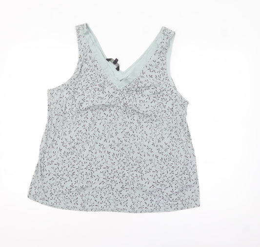 Jasper Conran Women’s Blue Floral Viscose Camisole Tank Top Size 18