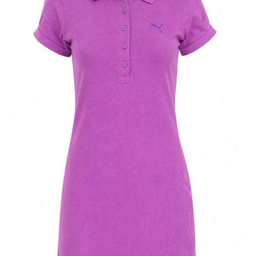 Puma Women Purple Collared Shirt Dress UK 6 Short Sleeve Casual