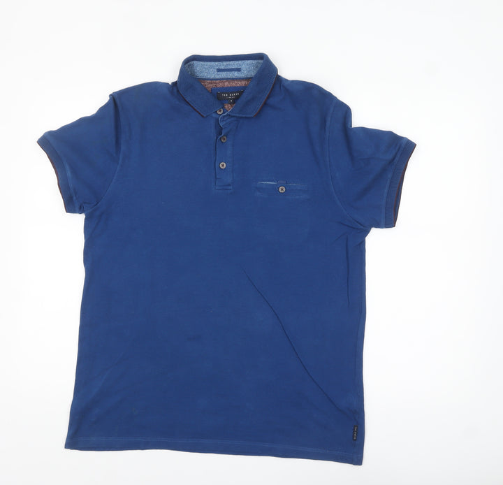 Ted Baker Men’s Blue Cotton Elastane Polo Shirt Size L
