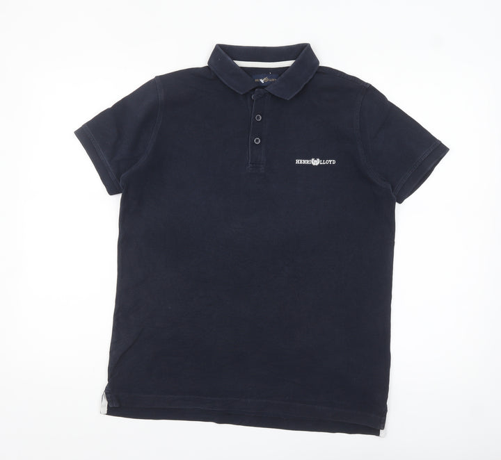 Henri Lloyd Men's Blue Regular Fit Cotton Polo Shirt Size S