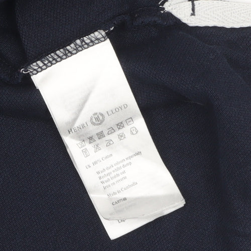 Henri Lloyd Men's Blue Regular Fit Cotton Polo Shirt Size S