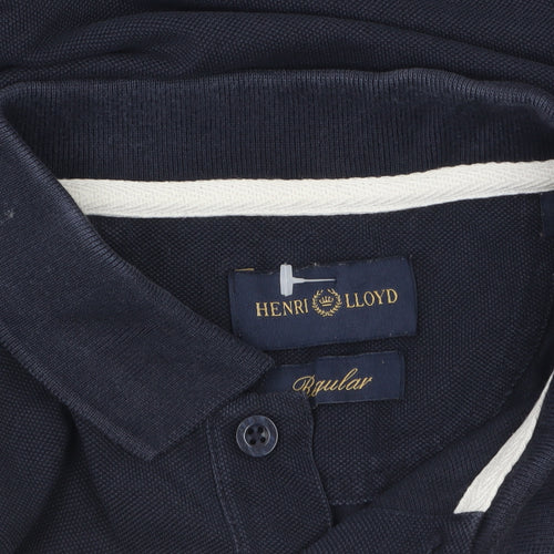 Henri Lloyd Men's Blue Regular Fit Cotton Polo Shirt Size S