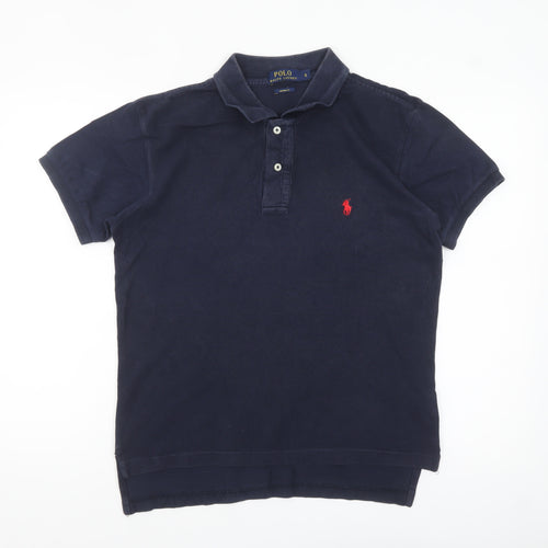 Ralph Lauren Men's Blue Slim Fit Cotton Polo Shirt Size S