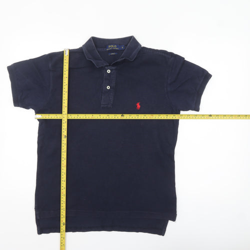 Ralph Lauren Men's Blue Slim Fit Cotton Polo Shirt Size S