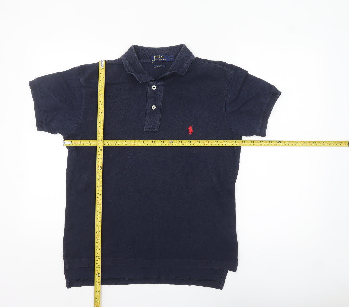 Ralph Lauren Men's Blue Slim Fit Cotton Polo Shirt Size S