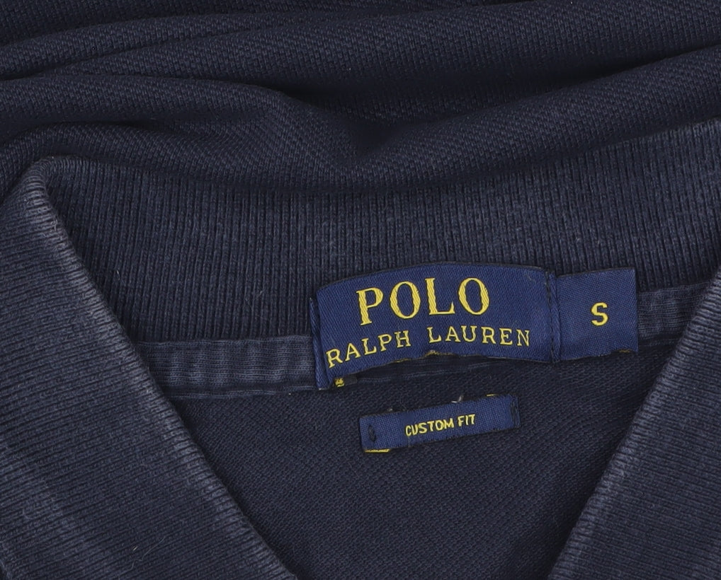 Ralph Lauren Men's Blue Slim Fit Cotton Polo Shirt Size S