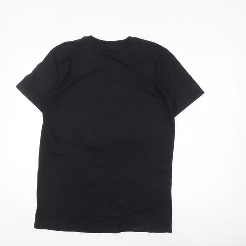 boohooMAN Men's Black Skull Graphic Print T-Shirt Size M
