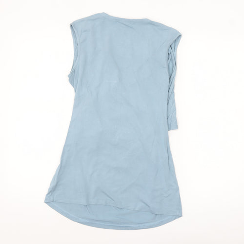 Ripe Women’s Blue Maternity Wrap Sleeveless Viscose Blouse M