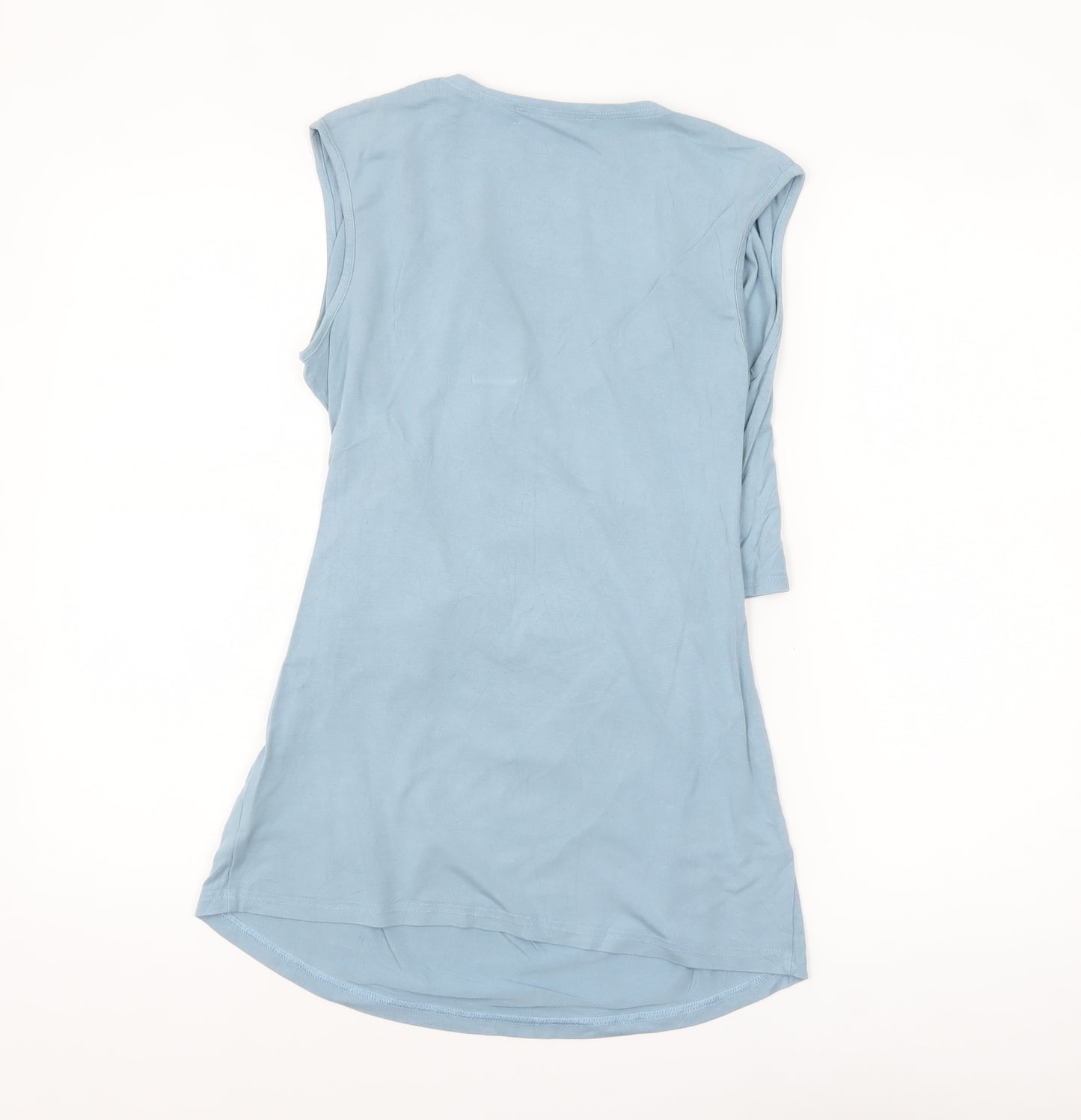 Ripe Women’s Blue Maternity Wrap Sleeveless Viscose Blouse M