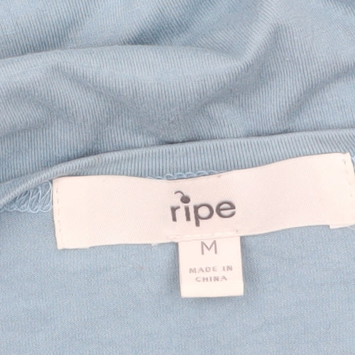 Ripe Women’s Blue Maternity Wrap Sleeveless Viscose Blouse M