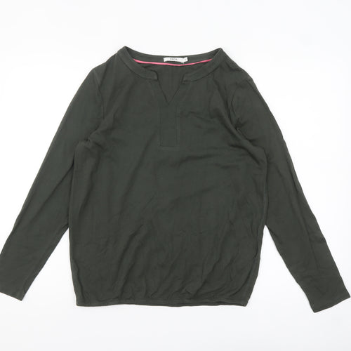 Cecil Women's Green V-Neck Long Sleeve Tunic Blouse Size S