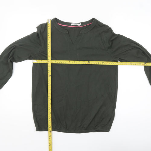 Cecil Women's Green V-Neck Long Sleeve Tunic Blouse Size S