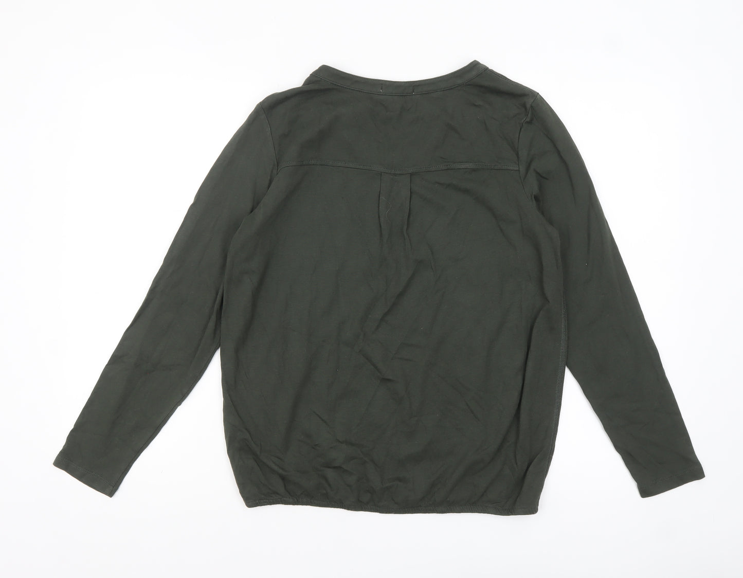 Cecil Women's Green V-Neck Long Sleeve Tunic Blouse Size S