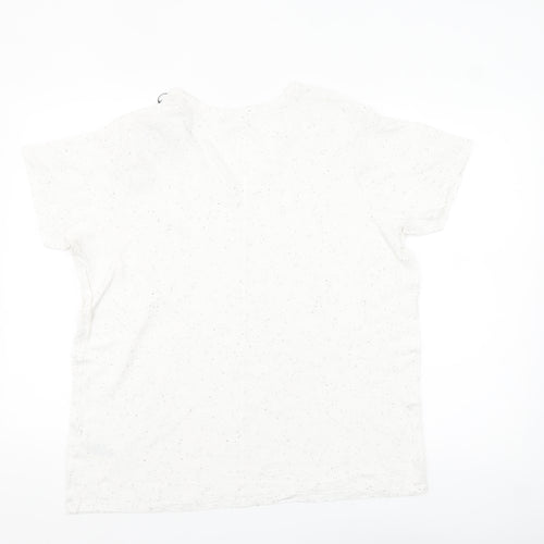 Marks and Spencer Women’s Ivory V-Neck Basic T-Shirt Size 18
