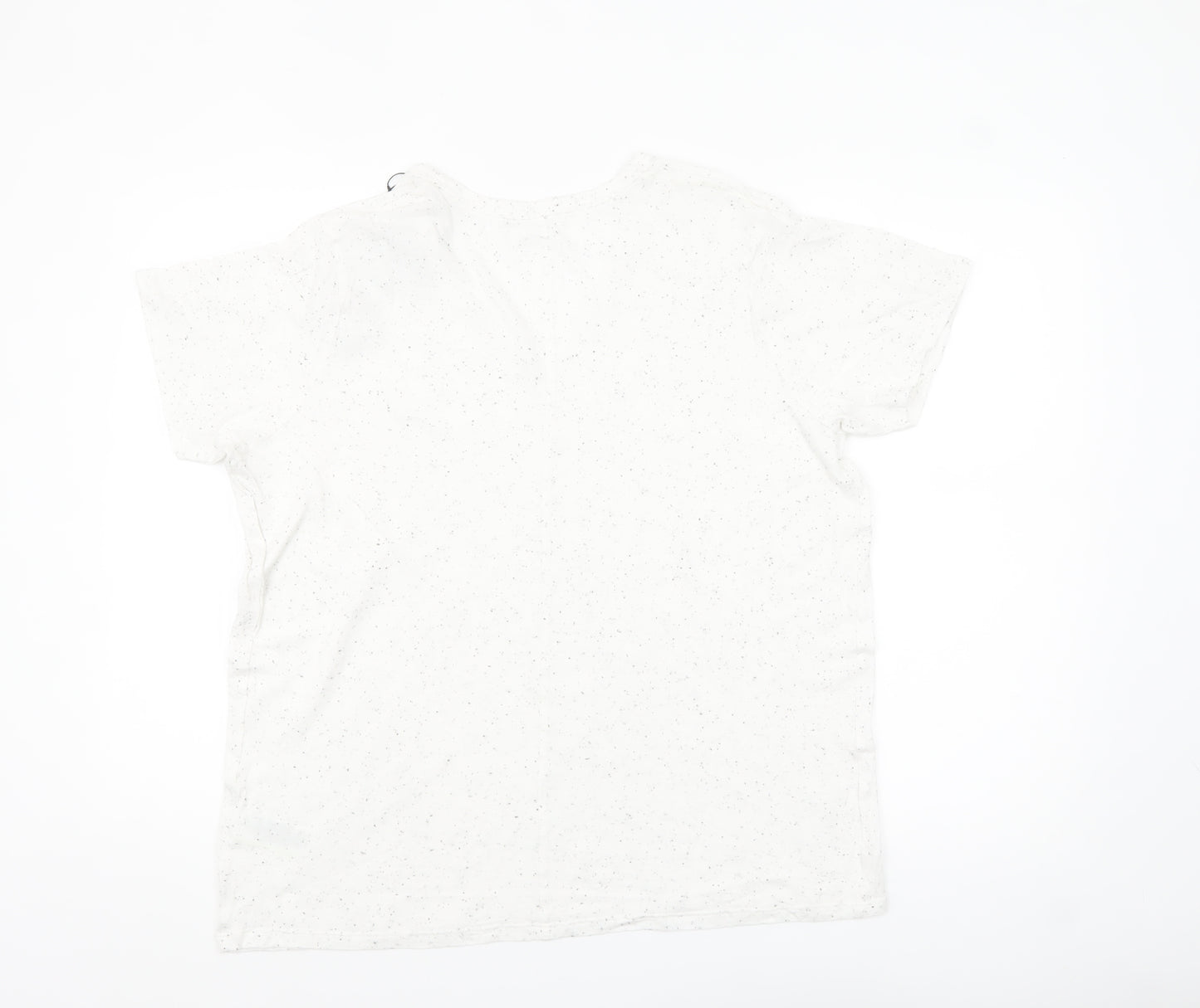 Marks and Spencer Women’s Ivory V-Neck Basic T-Shirt Size 18