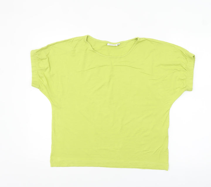 Masai Women Green XS Relaxed Viscose Jersey Short Sleeve T-Shirt