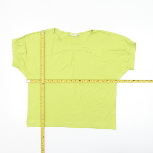 Masai Women Green XS Relaxed Viscose Jersey Short Sleeve T-Shirt