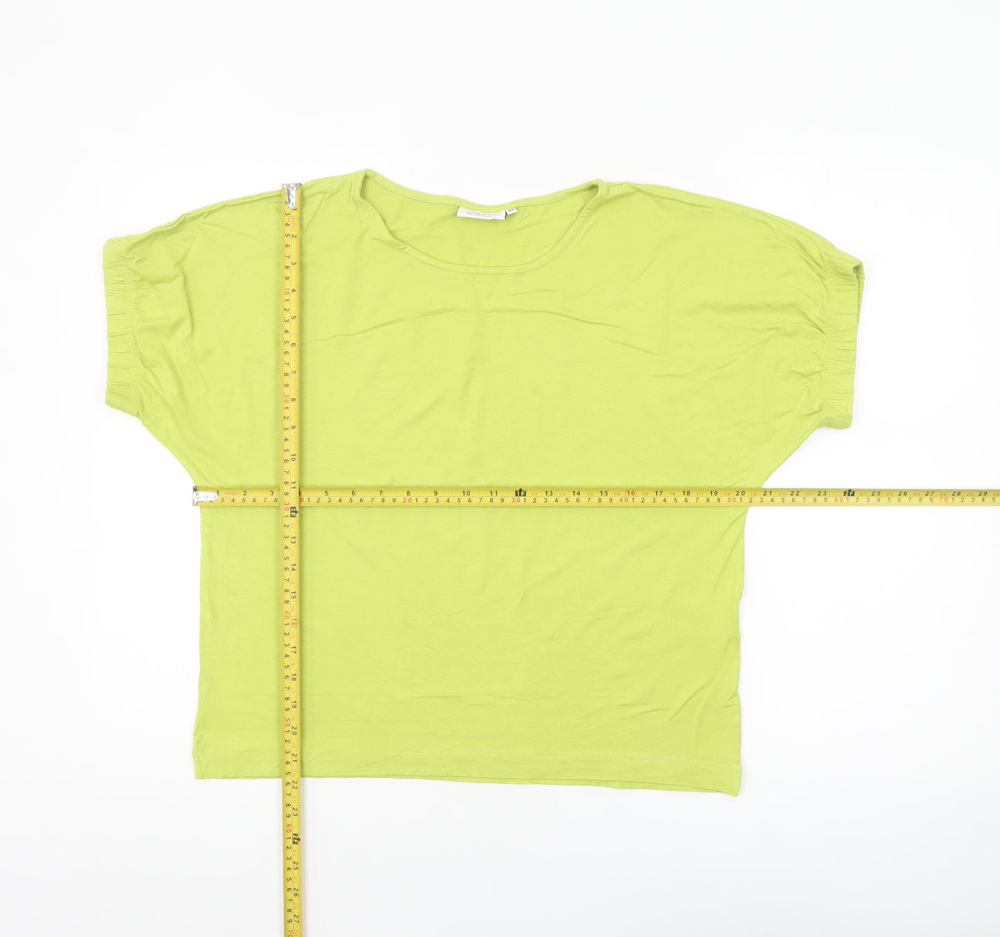 Masai Women Green XS Relaxed Viscose Jersey Short Sleeve T-Shirt