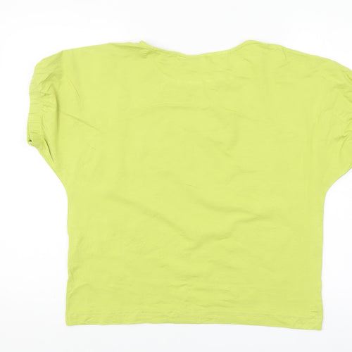 Masai Women Green XS Relaxed Viscose Jersey Short Sleeve T-Shirt