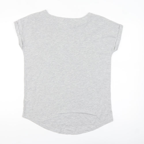 Next Women’s Grey Rhinestone Star T-Shirt Size 10