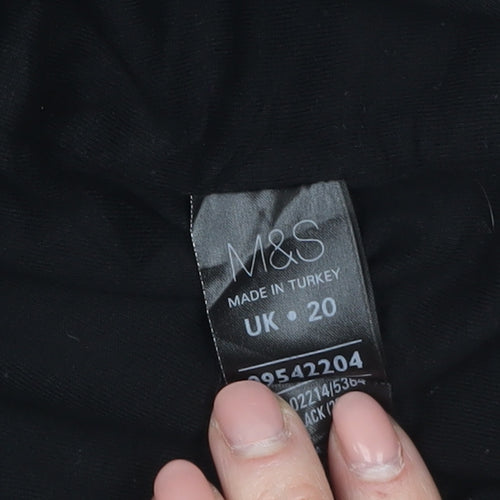 Marks and Spencer Women’s Black Viscose Open Jacket Size 20
