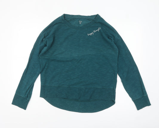 Love by Gap Women’s Teal Long Sleeve Jersey Top XS Relaxed Fit