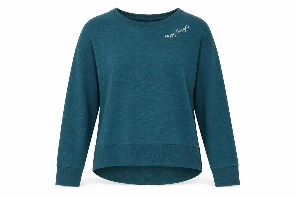 Love by Gap Women’s Teal Long Sleeve Jersey Top XS Relaxed Fit