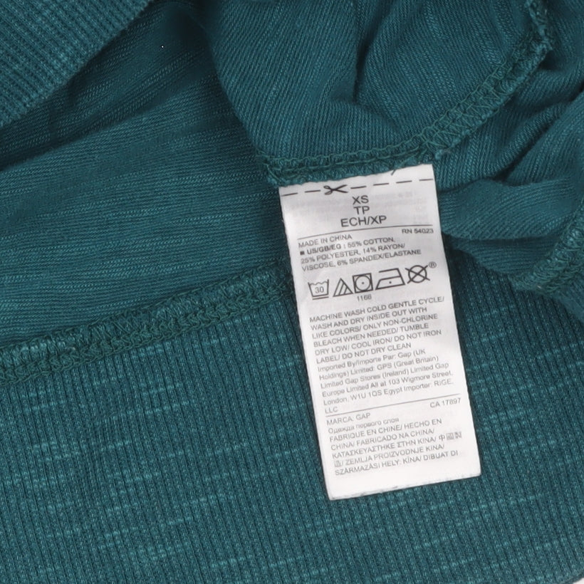 Love by Gap Women’s Teal Long Sleeve Jersey Top XS Relaxed Fit