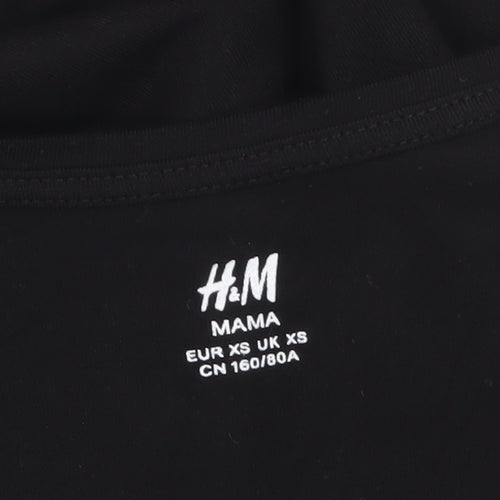 H&M Mama Black Bodycon Maternity Dress Women's XS