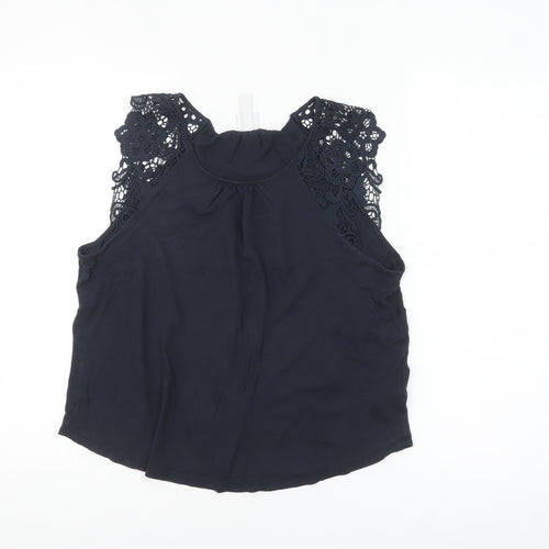 H&M Women’s Black Lace Sleeveless Camisole Blouse Size 12
