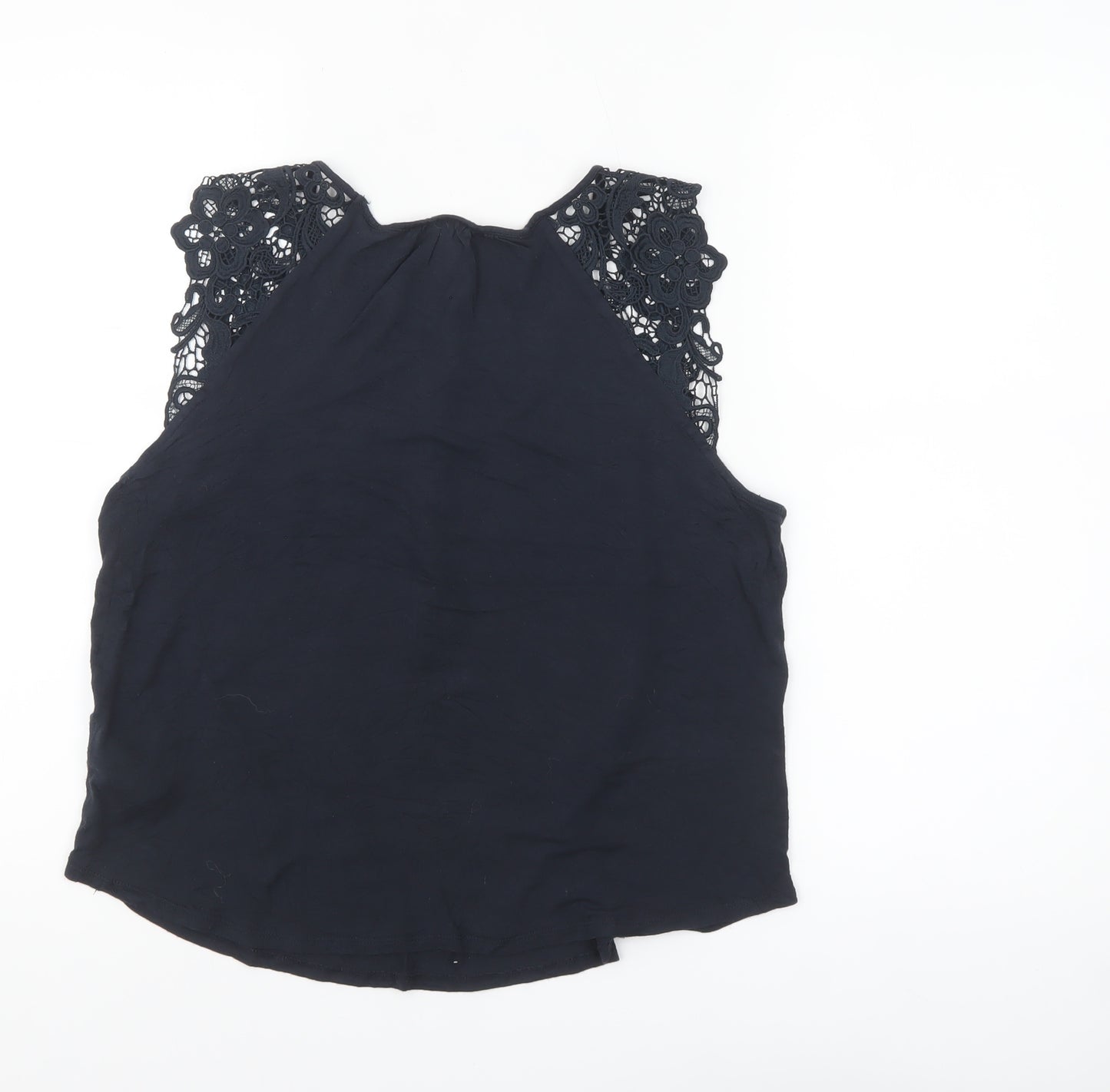 H&M Women’s Black Lace Sleeveless Camisole Blouse Size 12