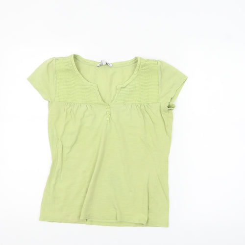 Laura Ashley Women’s Green Cotton Short Sleeve T-Shirt UK 12