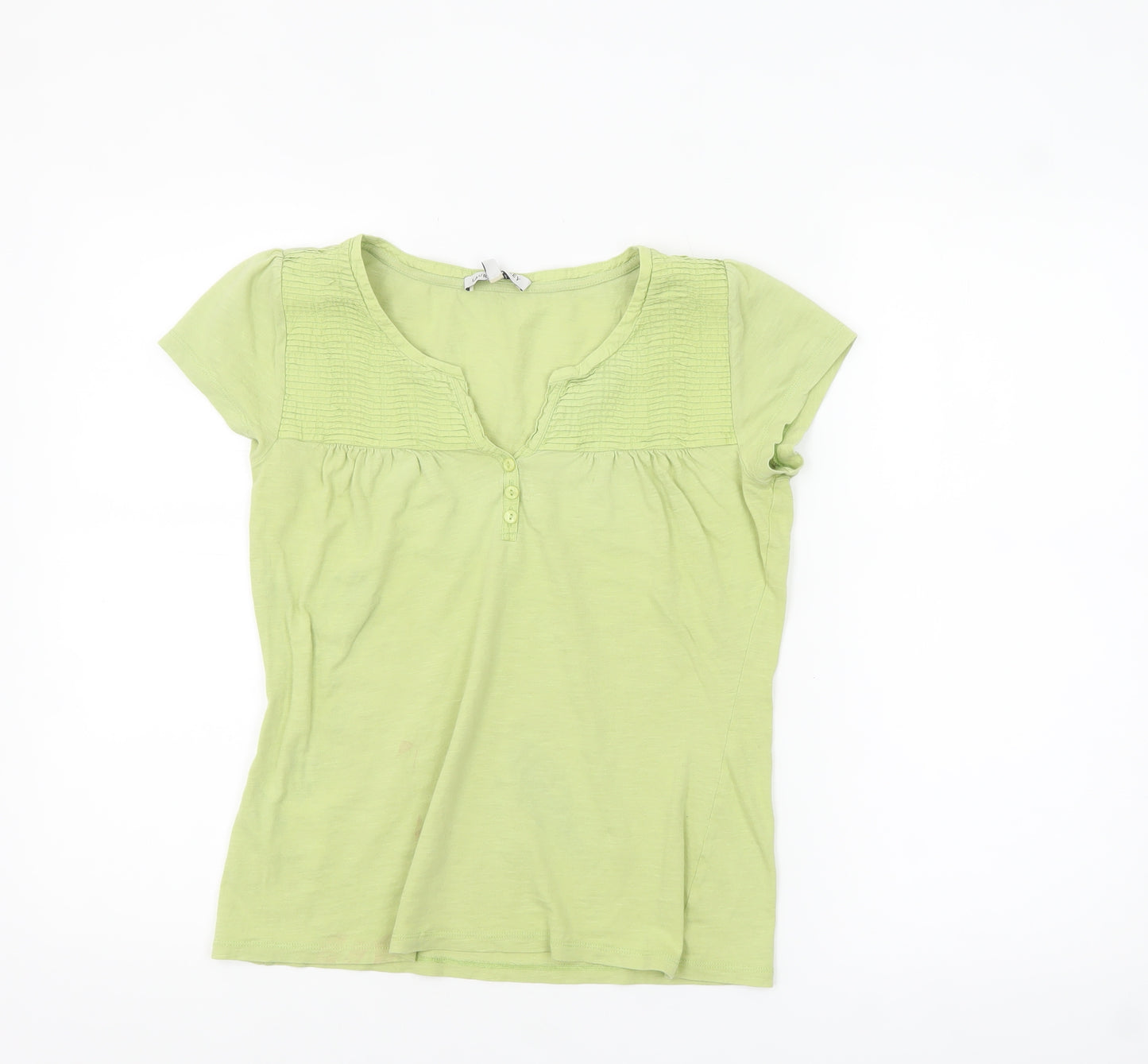 Laura Ashley Women’s Green Cotton Short Sleeve T-Shirt UK 12