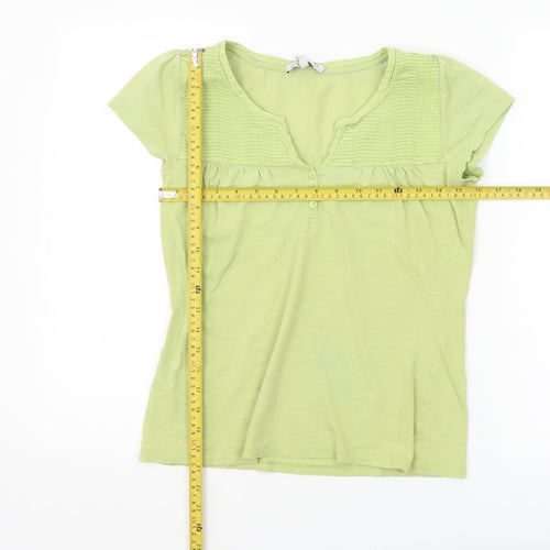 Laura Ashley Women’s Green Cotton Short Sleeve T-Shirt UK 12