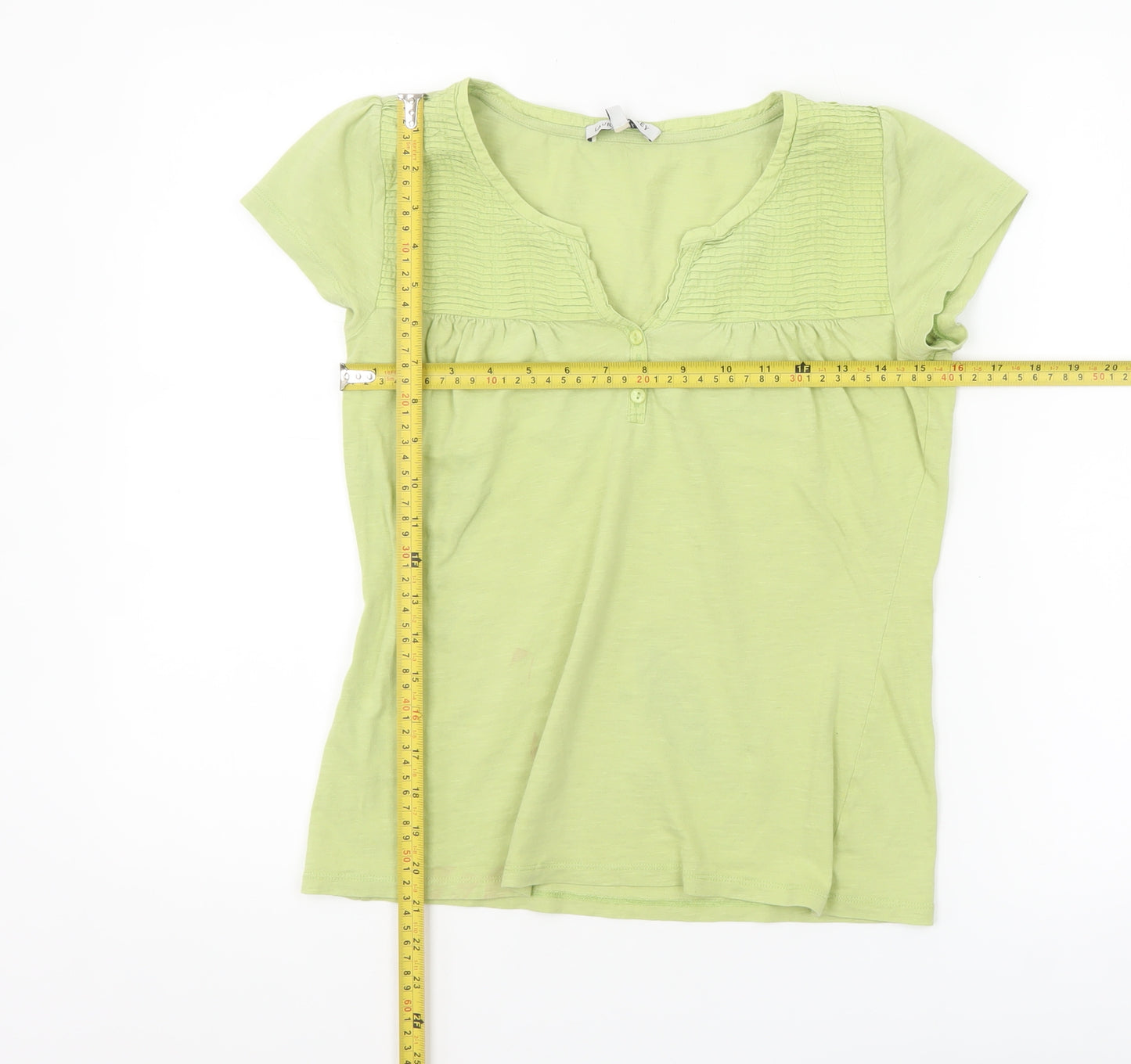 Laura Ashley Women’s Green Cotton Short Sleeve T-Shirt UK 12