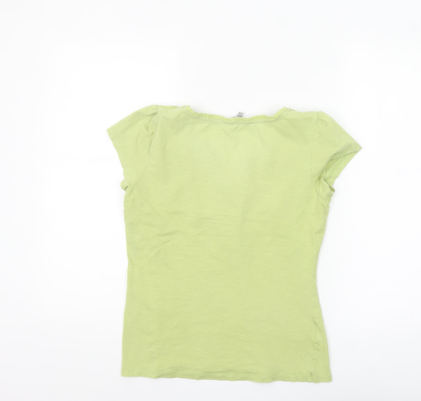 Laura Ashley Women’s Green Cotton Short Sleeve T-Shirt UK 12