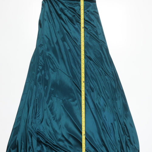 Windsor Women’s Green Halter Maxi Satin Formal Dress Size 12-14