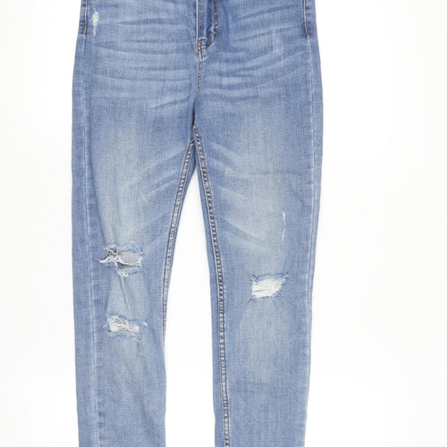 Pull&Bear Women Blue Size 10 Skinny Ripped Jegging Jeans