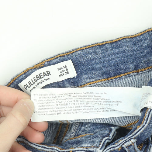 Pull&Bear Women Blue Size 10 Skinny Ripped Jegging Jeans