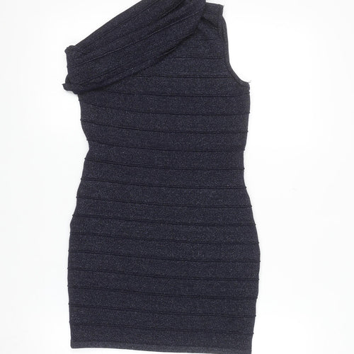 Dolly Delicious Women’s Black One Shoulder Bodycon Dress Size M