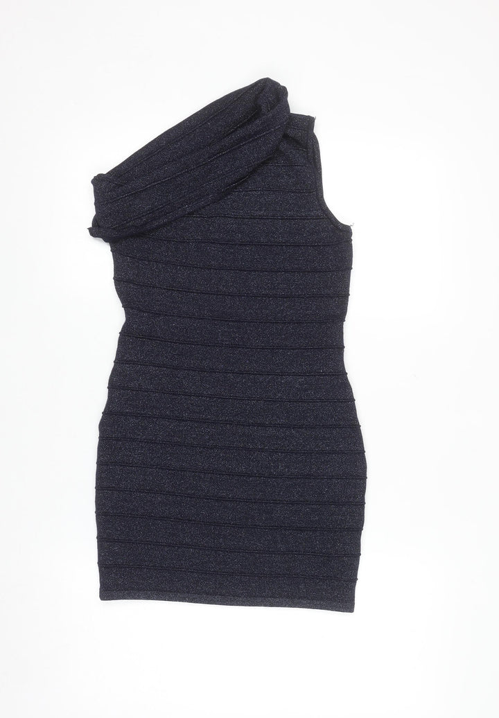 Dolly Delicious Women’s Black One Shoulder Bodycon Dress Size M