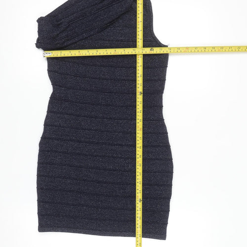 Dolly Delicious Women’s Black One Shoulder Bodycon Dress Size M