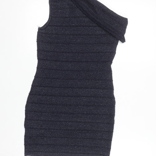 Dolly Delicious Women’s Black One Shoulder Bodycon Dress Size M