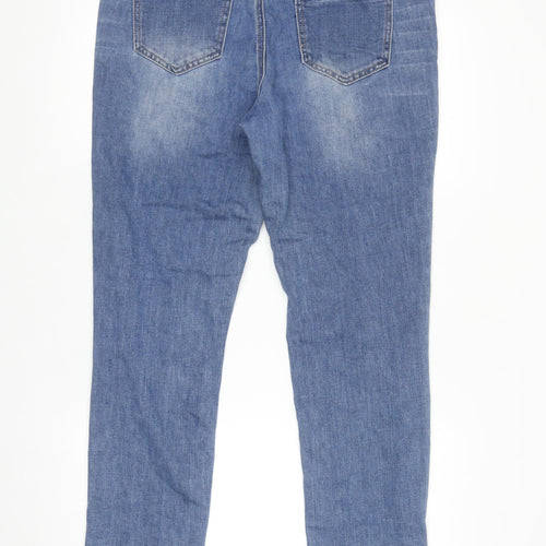 Simply Be Women Blue Size 14 Slim Boyfriend Distressed Jeans